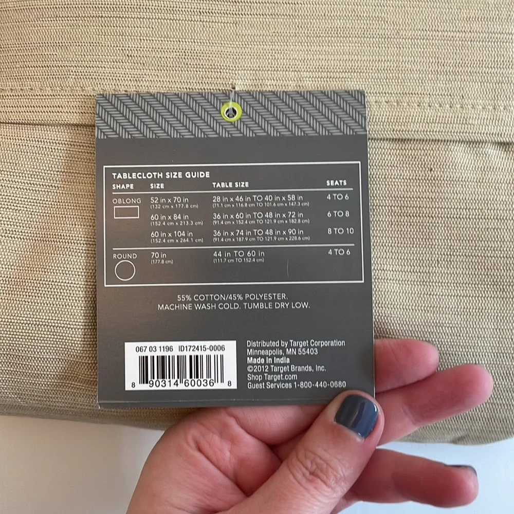 Threshold 60x84” oblong tablecloth
